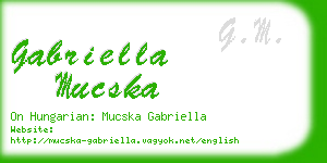 gabriella mucska business card